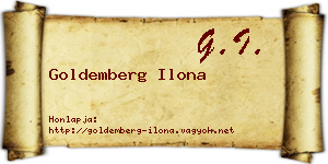Goldemberg Ilona névjegykártya